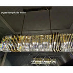 Gold Lustre Steel Pendant Light Luxury Dining Room LED Fixture