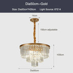 Black Gold Crystal Ceiling Chandelier: Modern LED Pendant Light for Luxe Living Spaces