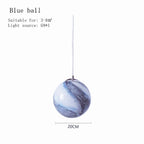 Astronaut Ball LED Light: Modern Boys Room Decor, Acrylic Planet Earth Pendant