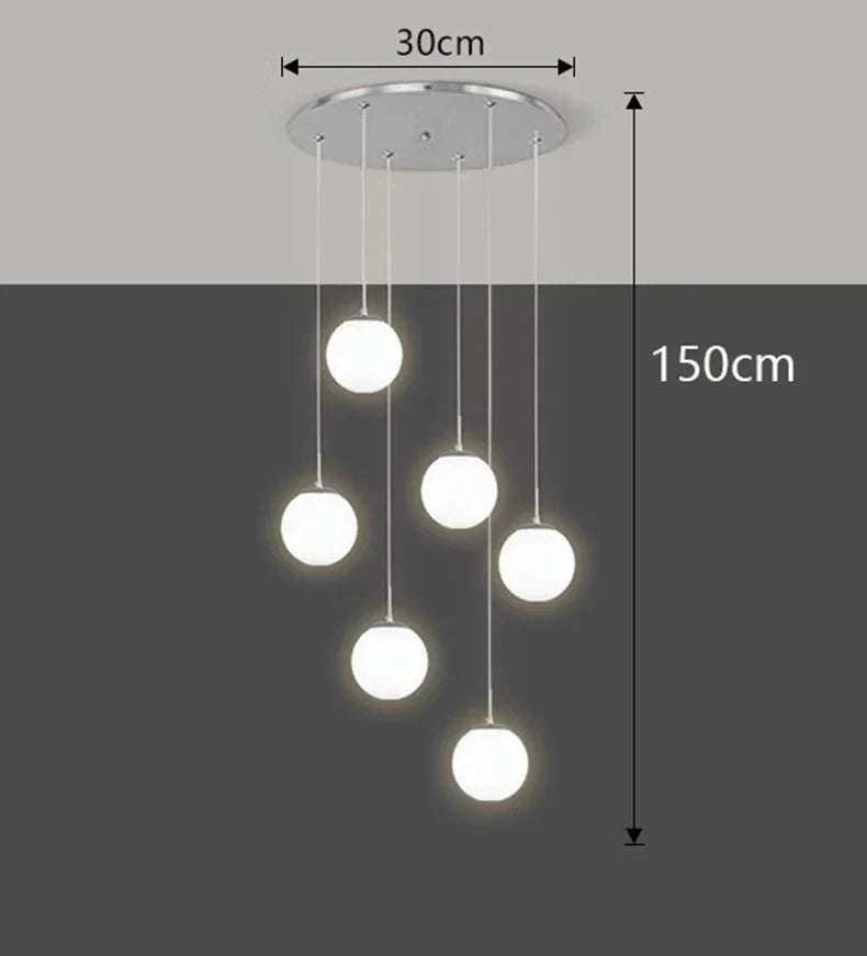 Nordic Dining Pendant Light Chandelier for Living Room, Indoor Ceiling Lamp