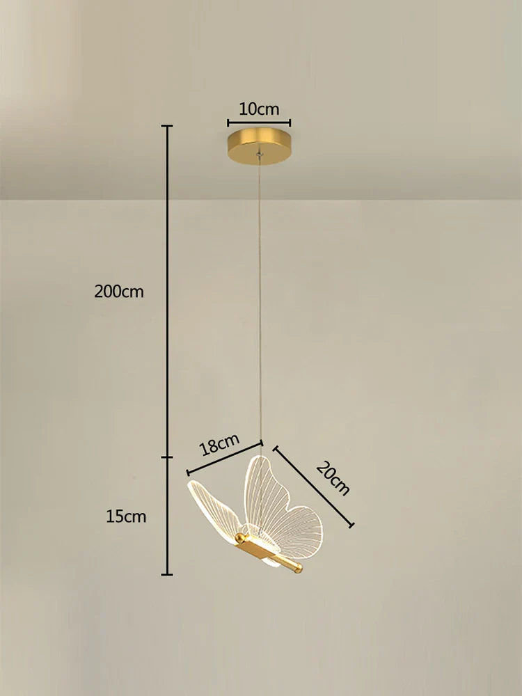 Butterfly LED Chandelier: Modern Acrylic Pendant Lighting for Home Decoration