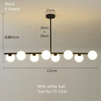 Gold Glass Ball LED Pendant Light for Kitchen Dining Room Lighting