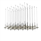 Modern Black Iron Art Circular Chandelier for Living Room, Hotel - Custom Large Chandeliers