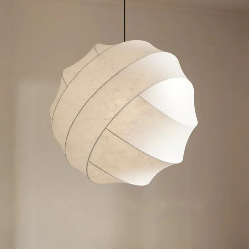 Wabi Sabi Silk LED Pendant Lamp - Nordic Modern Chandelier for Home Decor