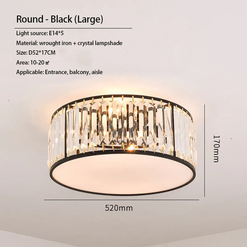 Luxury Crystal Ceiling Lights LED Chandeliers for Living Room Bedroom Lighting