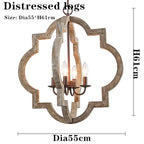 Solid Wood Chandelier: Elegant Pendant Light for Home Improvement