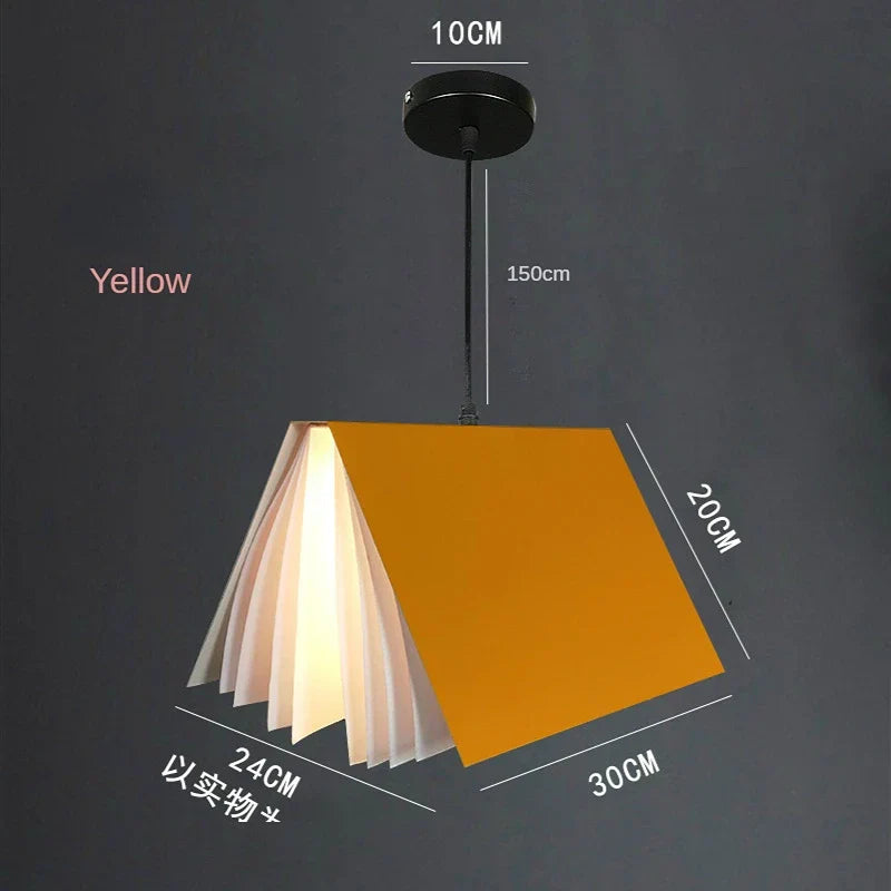 Nordic Design Book Pendant Lamp LED for Living Room Bedroom by Afralia™