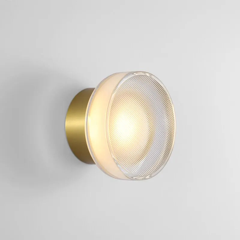Elegant Glass LED Wall Sconce for Luxury Lighting in Bedroom and Aisle