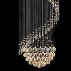 Modern Crystal Staircase Chandelier for Living Room Lobby LED Home Lighting Fixture
