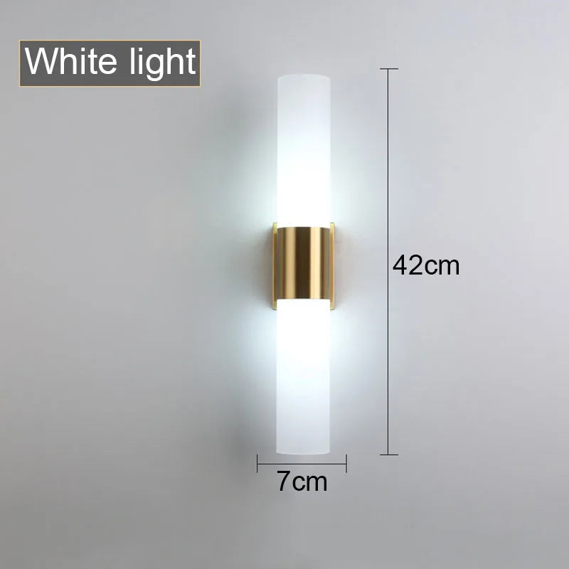 Acrylic Cylinder Wall Lamp for Bedroom, Living Room, Study - LED Lighting