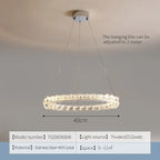 Crystal Chandelier: Modern Net Red Circle Light for Living Room, Bedroom, Restaurant