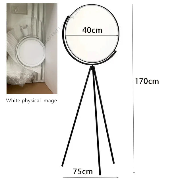 Superloon LED Floor Lamp Tripod Art White Black Nordic Living Room Lamp
