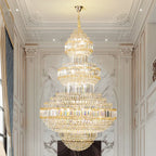 Crystal Villa Chandelier: Luxe European Duplex Hall Lighting - Elegant Living Room Decor