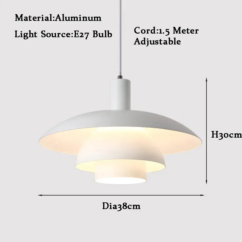 Metal Umbrellas LED Pendant Light: Modern Gradient Colourful UFO Design