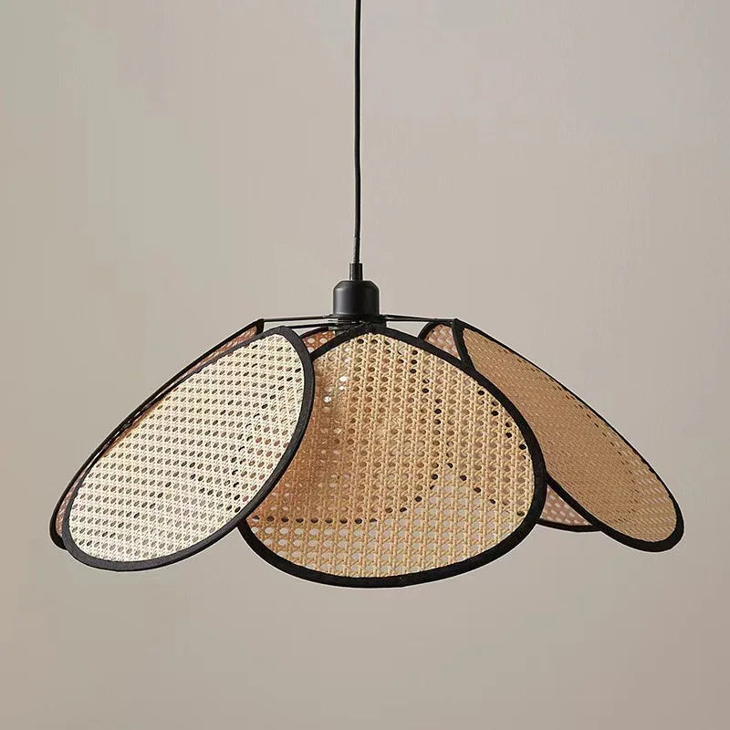 Rattan Chandelier Korean Style Pendant Light for Home Decor and Kitchen