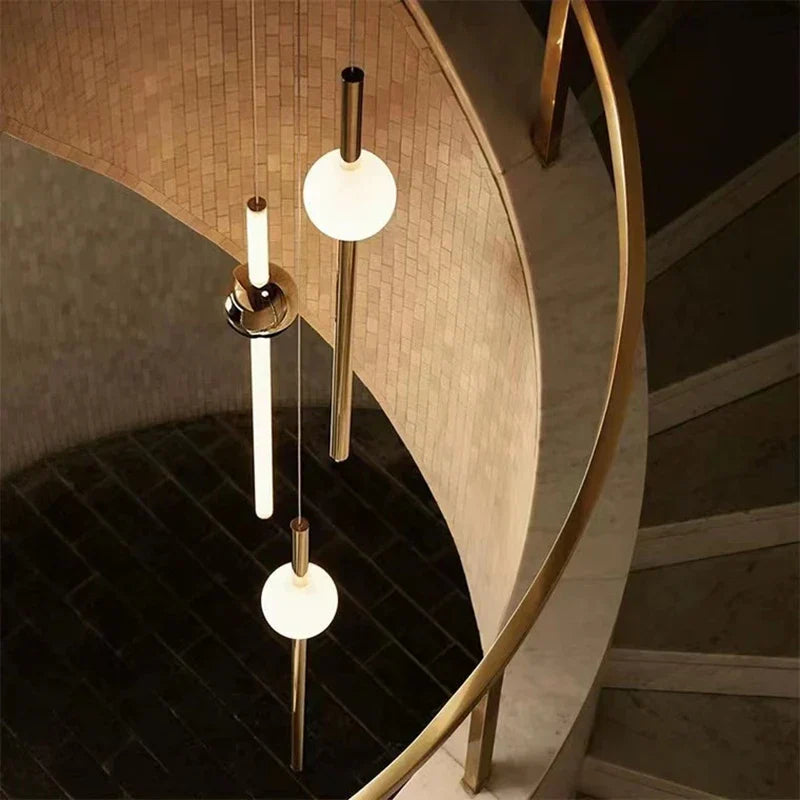 Modern Wand LED Pendant Light for Bedside Living Room, Hotel Hall Decor