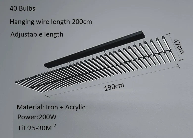 LED Chandelier: Modern Art Pendant Light for Living/Dining Room, Office, Bar