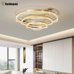 Nordic Brass LED Ceiling Chandelier Light for Living Room, Bedroom, Foyer