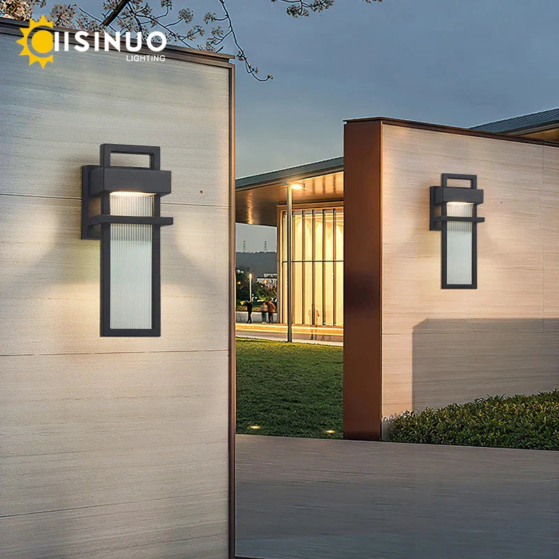 Outdoor Matte Black Aluminum Wall Sconces for Garage Garden Entryway