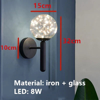 Nordic Glass Bubble LED Chandelier: Modern Parlor Dining Room Lighting for Romantic Atmosphere