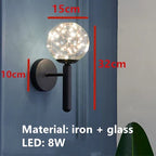 Nordic Glass Bubble LED Chandelier: Modern Parlor Dining Room Lighting for Romantic Atmosphere