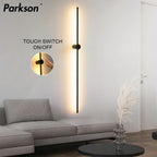Modern LED Wall Lamp with Touch Switch, 350° Rotation for Bedroom and Living Room