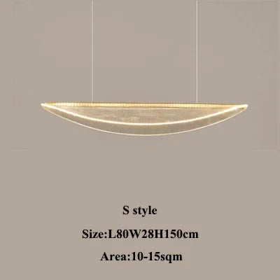 Modern Minimalist Acrylic LED Chandelier for Home Decor and Indoor Lighting