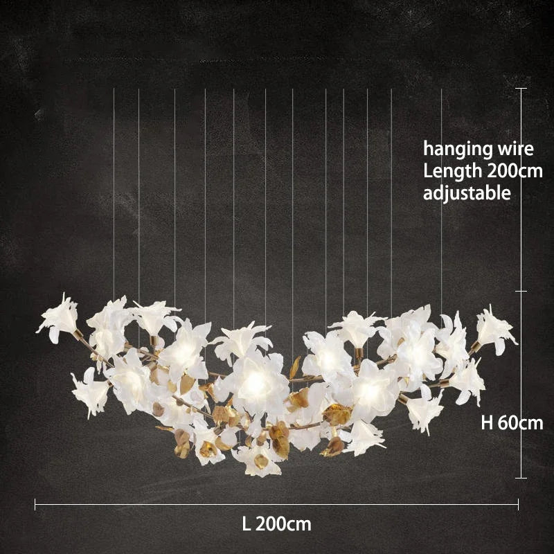 Crystal Flower Chandelier: Luxury Ceiling Pendant Light for Home Decor