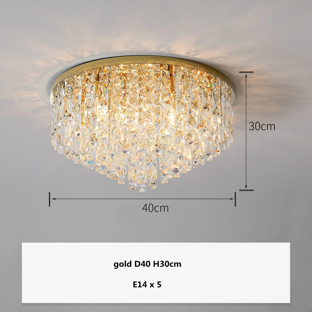 Modern Crystal LED Ceiling Chandelier Lighting Fixture