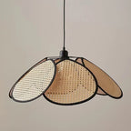 Petal Rattan Pendant Lamp: Stylish Lighting for Kitchen, Living Room & Tea House