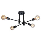 Industrial Chandelier: Modern Wrought Iron LED Ceiling Lamp for Home Decor