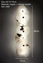 Metal Marble Wall Lamp: Modern Luxe LED Lighting for Bedroom, Living Room & TV Background