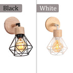 Retro Wood Wall Sconce Vintage Ceiling Pendant Lights for Home Décor