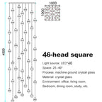 Crystal Ball Chandelier Pendant Light for Staircase Hallway Bar Décor