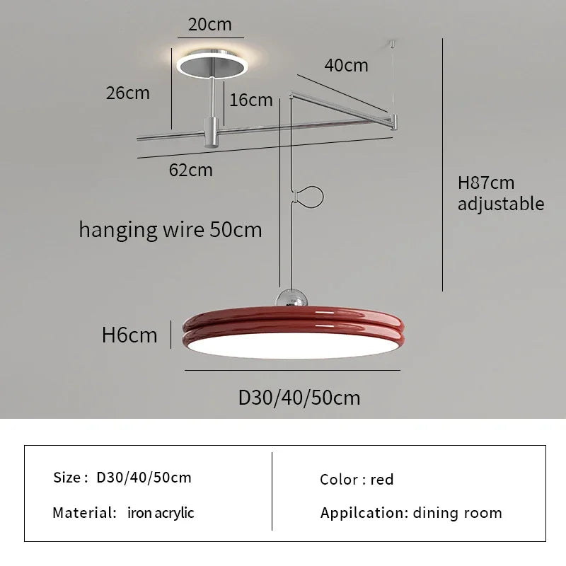 Nordic Swinging Arm LED Pendant Lights for Dining Table by Afralia™