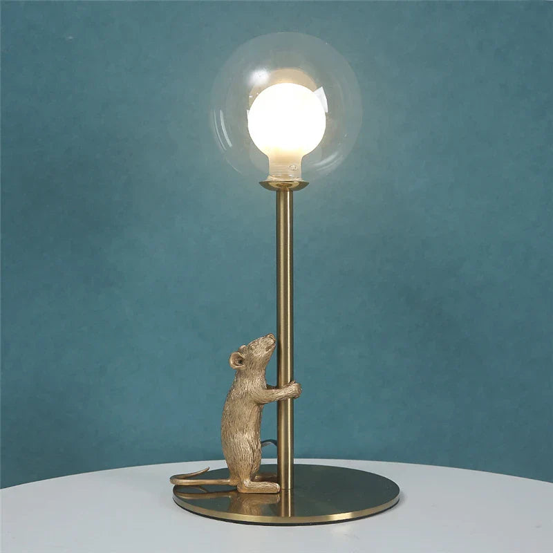 Resin Mouse Table Lamp LED Desk Light Modern Decorative Stand Lighting Fixtures
