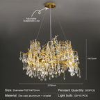 Luxury Luster Indoor Chandelier Lighting for Living Room, Hotel, and Restaurant