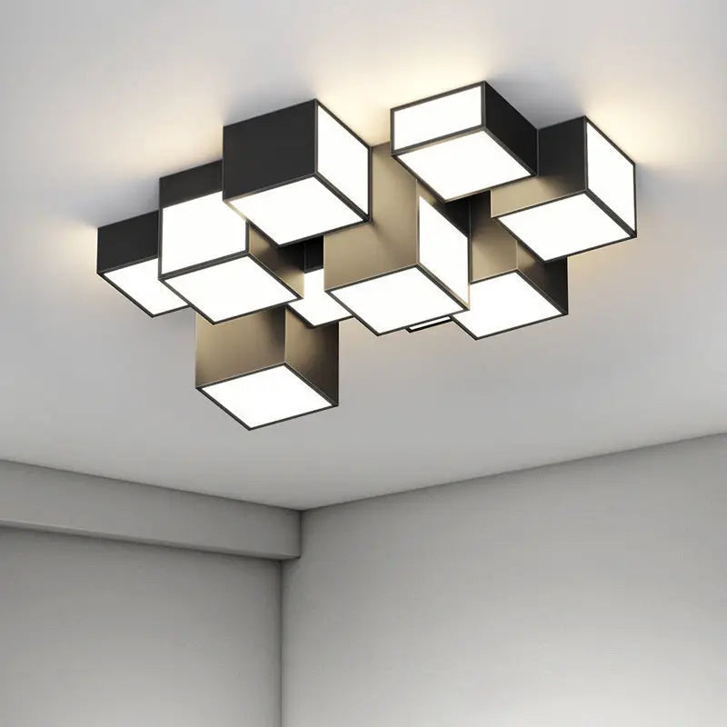 Square LED Chandeliers: Modern Home Indoor Lighting Fixtures for Living, Bedroom, Dining Room