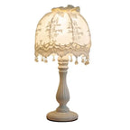 Lace Fabric Table Lamp Led Desk Light for Home Wedding Decor Bedroom