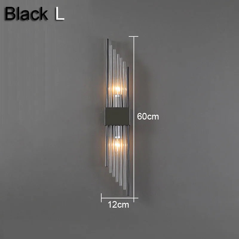 Crystal Wall Lamp: Elegant LED Indoor Lighting for Living Room, Bedroom, Hotel, and TV Background