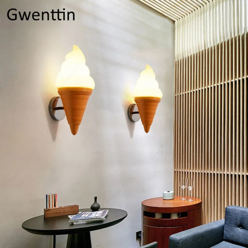 Modern LED Ice Cream Wall Sconce for Home Decor & Cafe Lighting