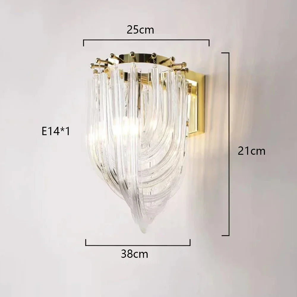 Modern Nordic Glass Tube Chandelier for Living Room Bedroom Restaurant Lighting