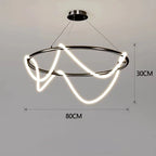LED Long Hose Chandelier for Dining Room Kitchen Bar Pendant Lamp