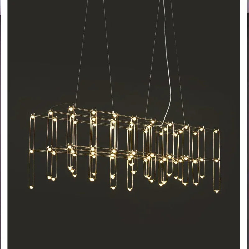 Nordic Starry Chandelier: Minimalist Luminaire for Clothing Store, Bar & Desk