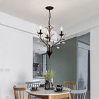 Crystal Chandelier: Modern LED Pendant Lamp for Living, Dining, Bedroom, Kitchen. Vintage American Style.