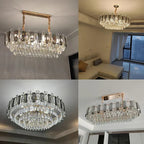 Crystal Pendant Chandelier: Elegant LED Lighting for Home Decor