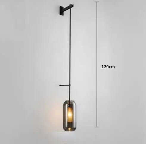 Glass Wall Art Light: Modern Loft Style Decor for Living Room, Bathroom, Dining Room