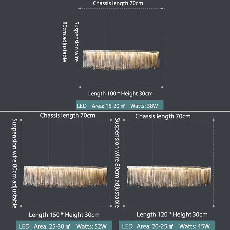 Retro Hanging Chain Chandelier for Restaurant Decor