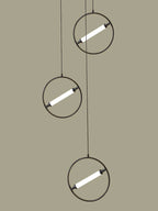 Modern LED Chandelier Ring Light Lamp Suspension Staircase Lighting