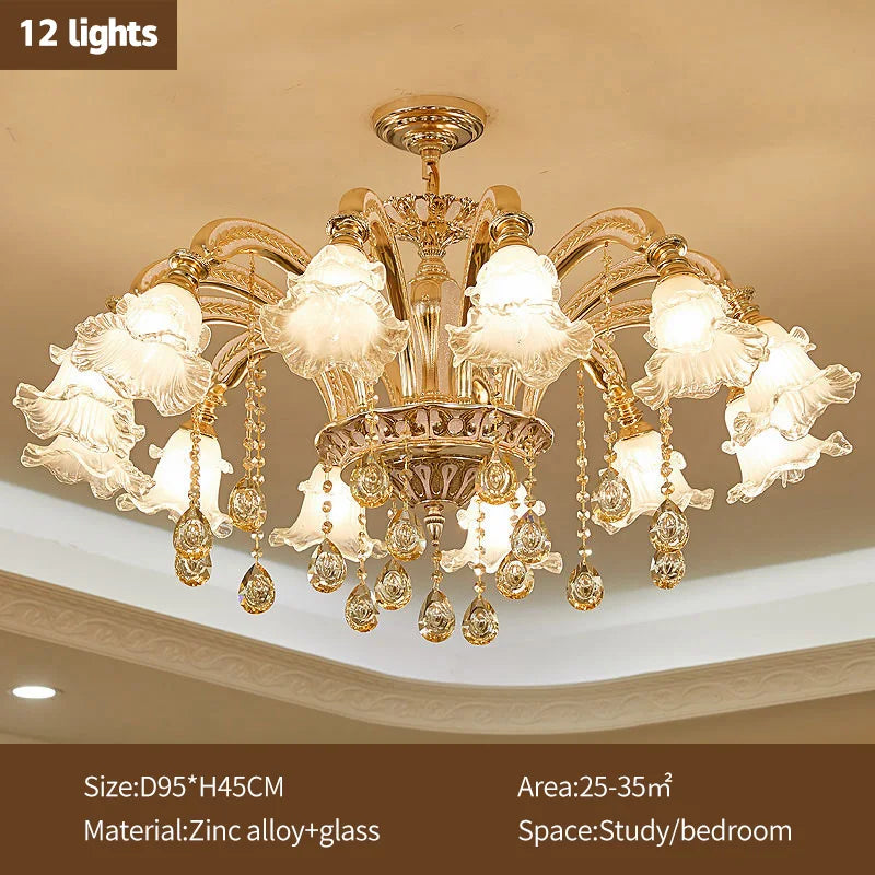 Crystal Luxury Ceiling Chandelier for Living Room, Hotel, Villa Lobby - Nordic Modern Lighting